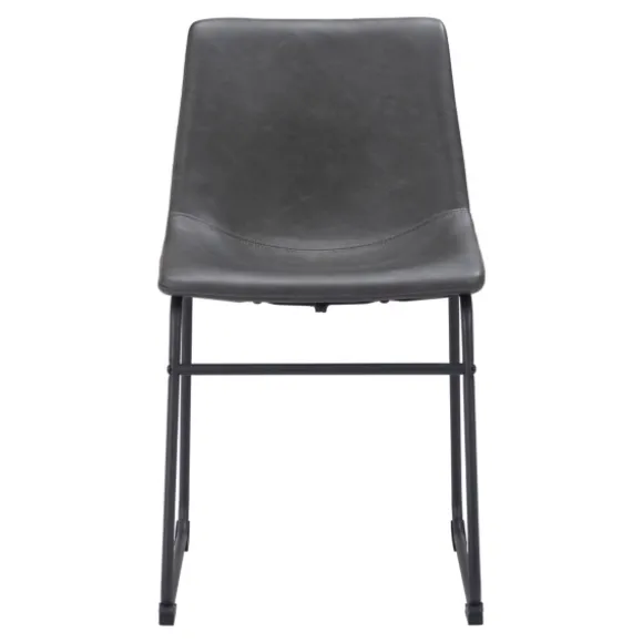 Kirkland's Home Dining Chairs-Faux Leather Sloped Dining Chairs, Set Of 2