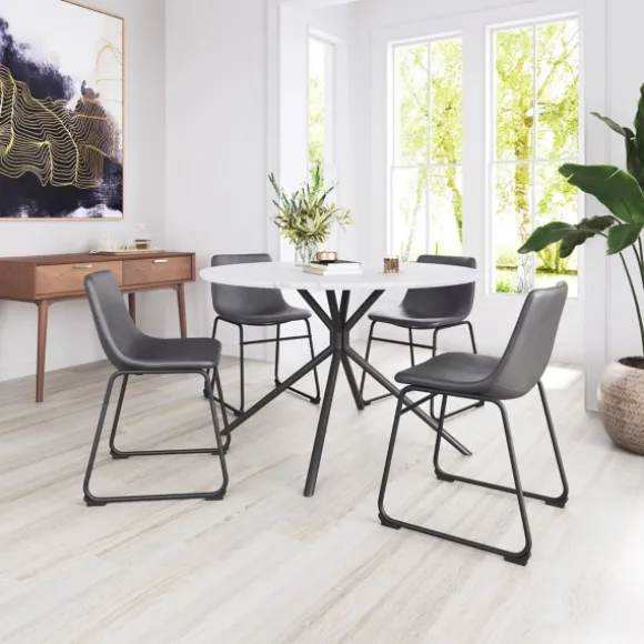 Kirkland's Home Dining Chairs-Faux Leather Sloped Dining Chairs, Set Of 2