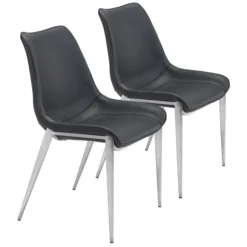 Kirkland's Home Dining Chairs-Faux Leather Stitch Dining Chairs, Set Of 2