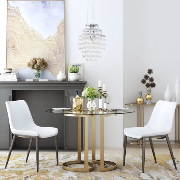 Kirkland's Home Dining Chairs-Faux Leather Stitch Dining Chairs, Set Of 2