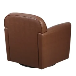 Kirkland's Home Accent Chairs-Faux Leather Swivel Club Chair