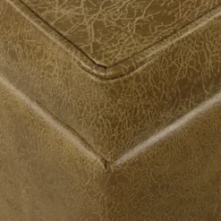 Kirkland's Home Benches & Ottomans-Faux Leather Tufted Storage Ottoman