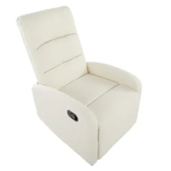 Kirkland's Home Accent Chairs-Faux Leather Upholstered Slim Recliner