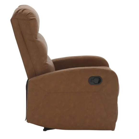 Kirkland's Home Accent Chairs-Faux Leather Upholstered Slim Recliner