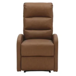 Kirkland's Home Accent Chairs-Faux Leather Upholstered Slim Recliner