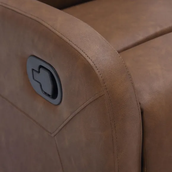 Kirkland's Home Accent Chairs-Faux Leather Upholstered Slim Recliner