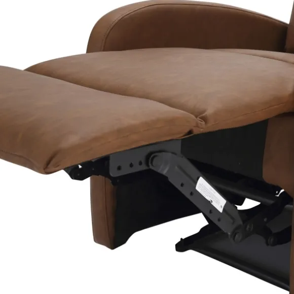 Kirkland's Home Accent Chairs-Faux Leather Upholstered Slim Recliner