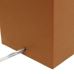 Kirkland's Home Table Lamps-Faux Leather Usb Table Lamp