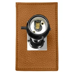 Kirkland's Home Table Lamps-Faux Leather Usb Table Lamp