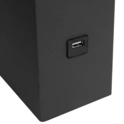 Kirkland's Home Table Lamps-Faux Leather Usb Table Lamp