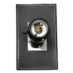 Kirkland's Home Table Lamps-Faux Leather Usb Table Lamp