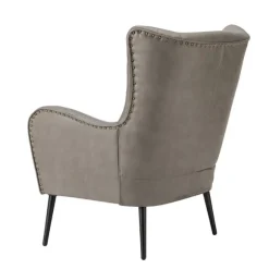 Kirkland's Home Accent Chairs-Faux Leather Wingback Accent Chair