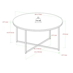 Kirkland's Home Coffee Tables-Faux Marble & Gold X-Base Coffee Table