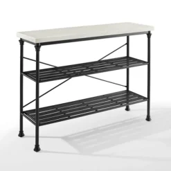 Kirkland's Home Console Tables-Faux Marble Top 3-Tier Melody Console Table
