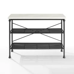 Kirkland's Home Console Tables-Faux Marble Top 3-Tier Melody Console Table