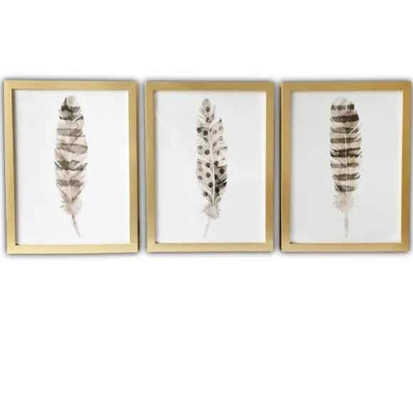 Kirkland's Home Framed Art-Feathers Framed Art Prints, Set Of 3