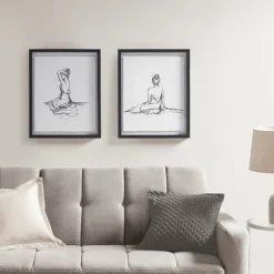 Kirkland's Home Framed Art-Feminine Figures Framed Art Prints, Set Of 2