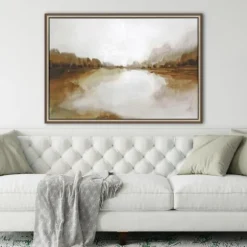 Kirkland's Home Framed Art-Firestone Lake View Framed Canvas Art Print