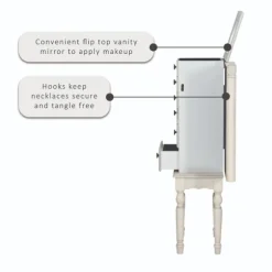 Kirkland's Home Dressers & Chests-Flip Top 5-Drawer Wood Armoire