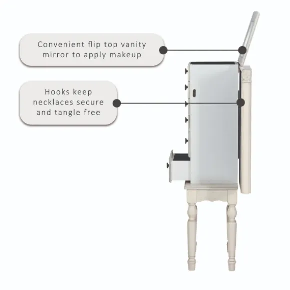 Kirkland's Home Dressers & Chests-Flip Top 5-Drawer Wood Armoire