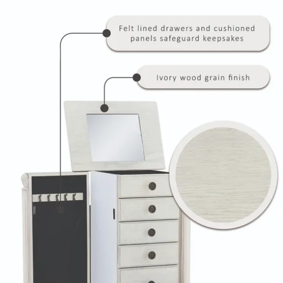 Kirkland's Home Dressers & Chests-Flip Top 5-Drawer Wood Armoire