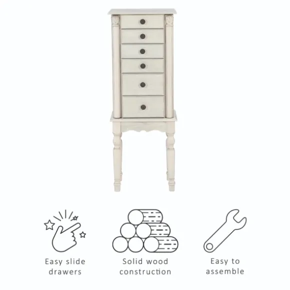 Kirkland's Home Dressers & Chests-Flip Top 5-Drawer Wood Armoire