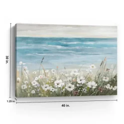 Kirkland's Home Canvas Art-Floral Beach Giclee Canvas Art Print, 40X32 In.