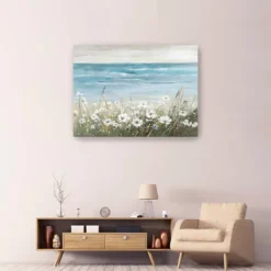 Kirkland's Home Canvas Art-Floral Beach Giclee Canvas Art Print, 48X36 In.