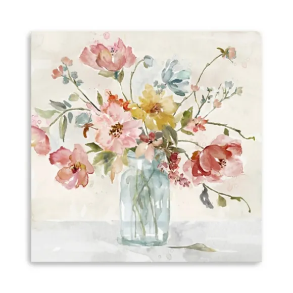 Kirkland's Home Canvas Art-Floral In Transparent Bottle Canvas Art Print