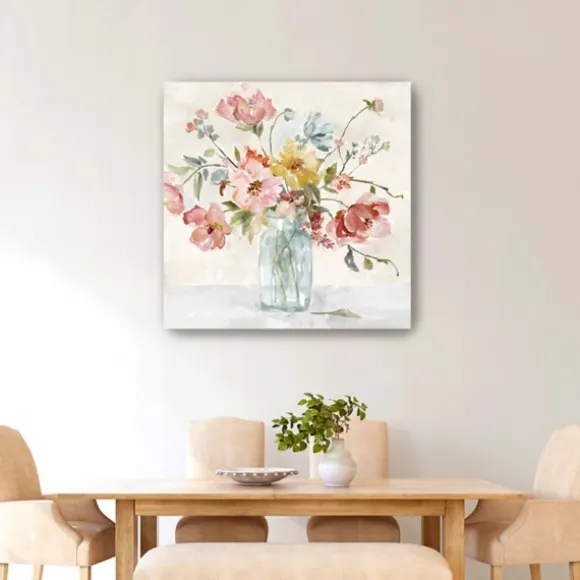 Kirkland's Home Canvas Art-Floral In Transparent Bottle Canvas Art Print
