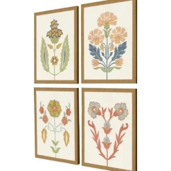 Kirkland's Home Framed Art-Flourish Framed Art Prints, Set Of 4