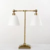 Kirkland's Home Table Lamps-Flynn Brass Double Table Lamp