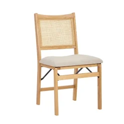 Kirkland's Home Accent Chairs-Folding Rat Cane Back Cushioned Chair