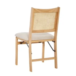 Kirkland's Home Accent Chairs-Folding Rat Cane Back Cushioned Chair