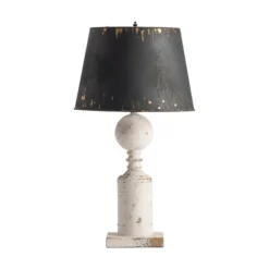 Kirkland's Home Table Lamps-Fran Farmhouse Metal Shade Table Lamp