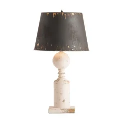 Kirkland's Home Table Lamps-Fran Farmhouse Metal Shade Table Lamp
