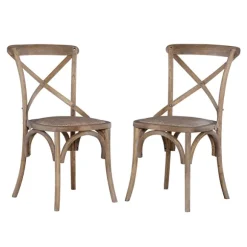 Kirkland's Home Dining Chairs-French Country X-Back Dining Chairs, Set Of 2