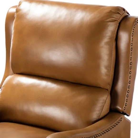Kirkland's Home Accent Chairs-Full-Grain Leather Recliner Accent Chair