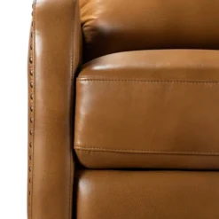 Kirkland's Home Accent Chairs-Full-Grain Leather Recliner Accent Chair