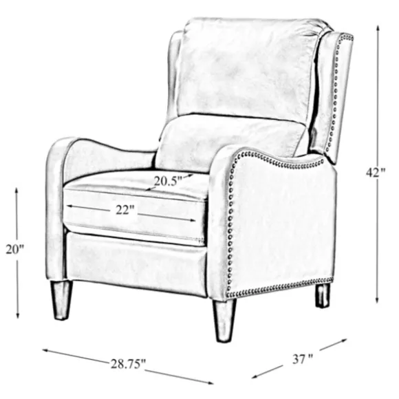Kirkland's Home Accent Chairs-Full-Grain Leather Recliner Accent Chair