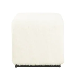 Kirkland's Home Benches & Ottomans-Fur Cube Ottoman