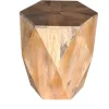 Kirkland's Home Accent & End Tables-Geometric Mango Wood Accent Table