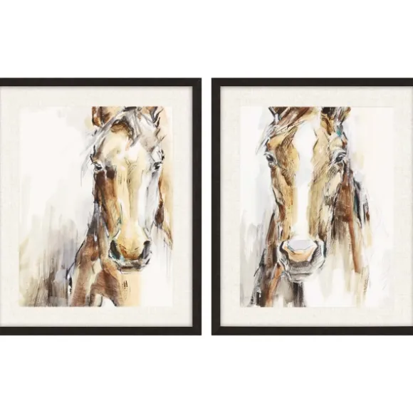 Kirkland's Home Framed Art-Gift Horse Giclee Espresso Framed Prints, Set Of 2