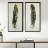 Kirkland's Home Framed Art-Gilded Feathers Canvas Art Prints, Set Of 2