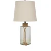 Kirkland's Home Table Lamps-Glass Jug Table Lamp With Rope Trim