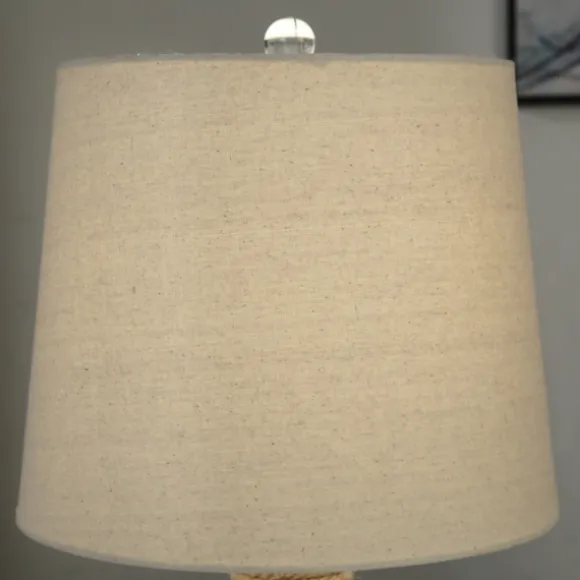Kirkland's Home Table Lamps-Glass Jug Table Lamp With Rope Trim