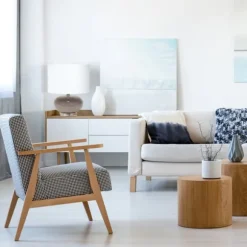 Kirkland's Home Table Lamps-Glass Short Oval Table Lamp