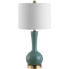 Kirkland's Home Table Lamps-Glazed Blue Glass Teardrop Table Lamp