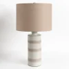 Kirkland's Home Table Lamps-Glazed Sand Stripes Table Lamp