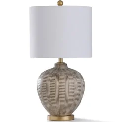 Kirkland's Home Table Lamps-Gold And Aged Ivory Gourd Table Lamp